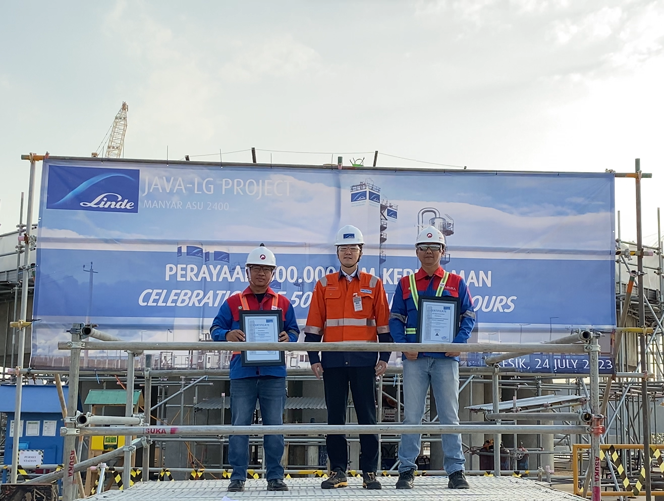 Read more about the article PT. Asuka Engineering Indonesia Raih Penghargaan untuk 500.000 jam kerja Aman